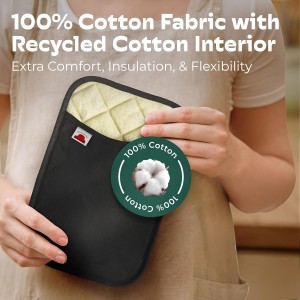 Big Red House - Silicone Pot Holders - Set of 2 Black - 10 x 6.75 - Heat Resistant to 536 F / 280 C Kitchen Protectors Hot Pans Baking Professional Grade Cooking Mitts