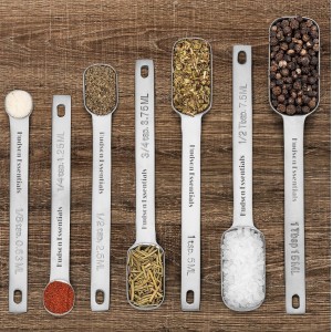 Alienbull Stainless Steel Measuring Spoons Set for Dry or Liquid - Fits in Spice Jars - Set of 7