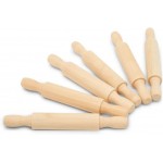Wooden Mini Rolling Pin, 5 Inches Long, Pack of 6, Great for in The Kitchen and Crafting, Party Favors by Woodpeckers