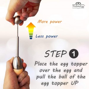 NobleEgg Egg Topper Opener Cracker Tool | Easily Cut and Remove the Top of Soft-Boiled Eggs