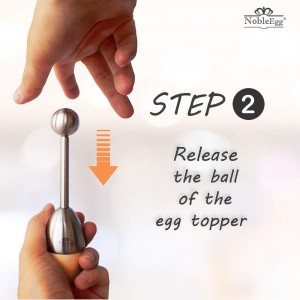 NobleEgg Egg Topper Opener Cracker Tool | Easily Cut and Remove the Top of Soft-Boiled Eggs