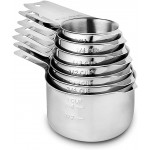 Measuring Cups Stainless Steel 7 Piece Stackable Set for Dry or Liquid Ingredients Measurement - Kitchen Gadgets & Utensils Metal Measuring Cups Best for Cooking & Baking