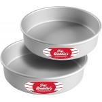 Fat Daddio's Anodized Aluminum Round Cake Pans, 2 Piece Set, 8 x 2 Inch