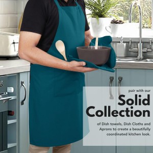 Native Fab Pot Holders and Oven Mitts Sets for Kitchen Heat Resistant - Hanging Non-Slip - 100% Cotton Kitchen Oven Mitts and Pot Holders 4 Piece Set - Teal