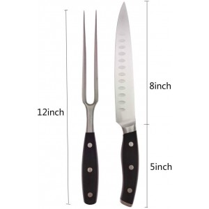 Carving Knife and Fork Set - with 8