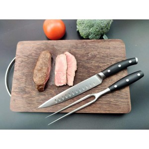 Carving Knife and Fork Set - with 8