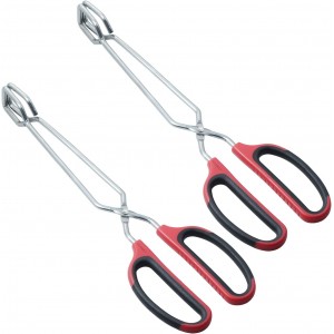 Stainless Steel Scissor Tongs with Comfo...
