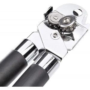 Amazon Basics Multi-function Manual Can Opener and Bottle Opener with Soft Grip Dual Handle, 22 cm, Black