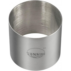 (Pack of 4)Sunrise Kitchen Supply Plating Forms Stainless Steel Ring Mold Sets 3