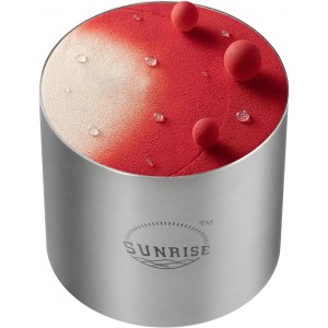 (Pack of 4)Sunrise Kitchen Supply Plating Forms Stainless Steel Ring Mold Sets 3