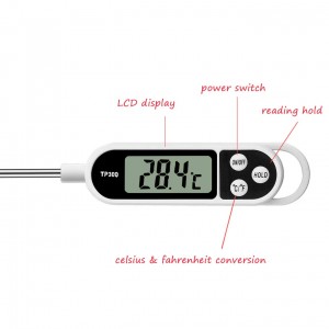 Digital Meat Food Thermometer for Cooking Kitchen BBQ, Probe Instant Read Thermometer with Long Probe for Candy Candle Milk Yogurt Deep Fry Roast Baking Temperature