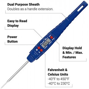 San Jamar THDGWP Waterproof Digital Thermometer