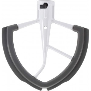 Flex Edge Beater for Kitchen Aid Mixer 6 Quart Bowl-Lift Stand Mixer Bowls, 6 QT Flat Edge Beater with Flexible Silicone Edges Bowl Scraper