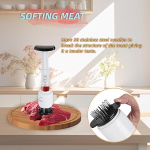 Stainless steel Marinade Meat Injector, Marinade Tenderizer Injector Needle Flavor Syringe Cooking Meat Poultry Turkey Chicken BBQ