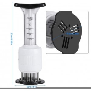 Stainless steel Marinade Meat Injector, Marinade Tenderizer Injector Needle Flavor Syringe Cooking Meat Poultry Turkey Chicken BBQ