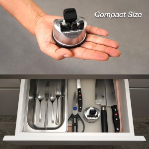 SHARPAL 191H Knife Scissors Sharpener | Repairs, Restores & Sharpens Straight, Serrated & Kitchen Knives – Versatile Sharpening Tool for Blades