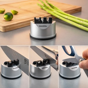 SHARPAL 191H Knife Scissors Sharpener | Repairs, Restores & Sharpens Straight, Serrated & Kitchen Knives – Versatile Sharpening Tool for Blades