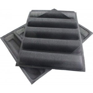 Silicone Perforated Baking Forms Sandwich Mold French Baguette Bread Pan Food Mat 5 Loaf Non-Stick Baking Liners