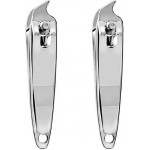 2 PCS Metal Slanted Edge Nail Cutting Clippers Pedicure Manicure Tool Slanted Tip Cuticle Nail Clipper Cutter Nail Clipper Cutter Pedicure Manicure Tool