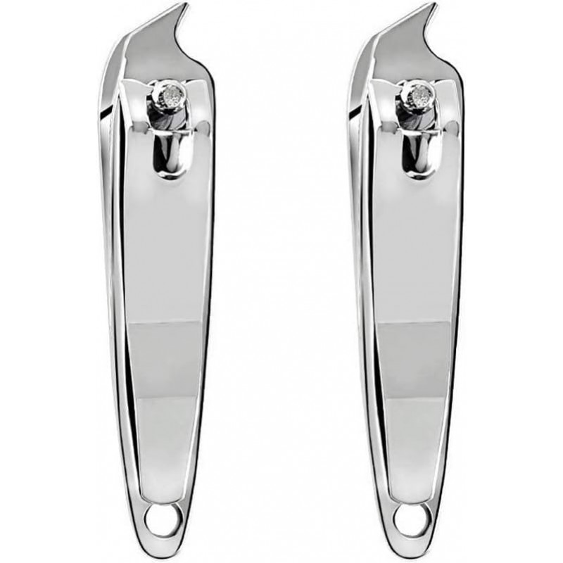 2 PCS Metal Slanted Edge Nail Cutting Clippers Pedicure Manicure Tool Slanted Tip Cuticle Nail Clipper Cutter Nail Clipper Cutter Pedicure Manicure Tool