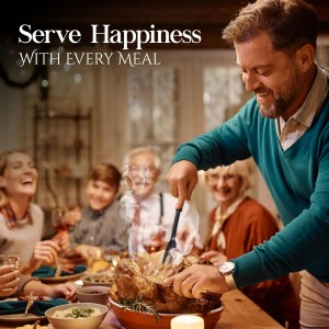 Nylon Fork Made of Heat Resistant Nylon with Plastic Handle with Hole Ideal for use with Non-Stick Pots and Pans (Pack Of 2) - By Ram Pro