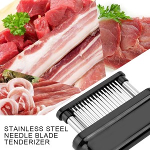 Meat Tenderizer Tool with 48 Stainless Steel Ultra Sharp Needle Blade Tenderizer for Tenderizing Steak, Beef with Cleaning Brush,Baking Kitchen Accessories