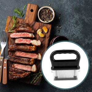 Meat Tenderizer Tool with 48 Stainless Steel Ultra Sharp Needle Blade Tenderizer for Tenderizing Steak, Beef with Cleaning Brush,Baking Kitchen Accessories
