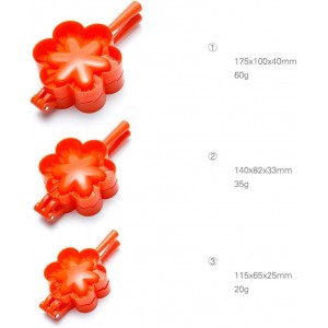 Ravioli Maker Set, VolksRose 3 Pack Plastic Pierogi Dumpling Maker Wrapper Pastry Dough Press Pie Empanada Press Mould Pastry Crimpers, Pelmeni Dumplings Kitchen Cooking DIY Tool, Flower Shape, S M L