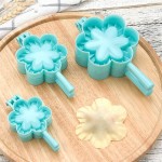 Ravioli Maker Set, VolksRose 3 Pack Plastic Pierogi Dumpling Maker Wrapper Pastry Dough Press Pie Empanada Press Mould Pastry Crimpers, Pelmeni Dumplings Kitchen Cooking DIY Tool, Flower Shape, S M L