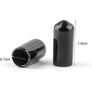 WXJ13 Pack of 200 Pourers Dust Covers with Box, Liquor Bottle Pour Spout Cover Rubber Caps, Black