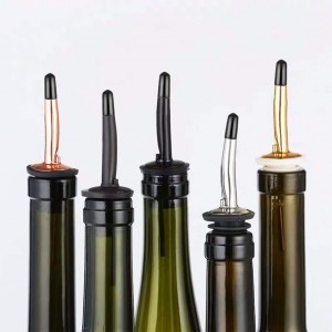 WXJ13 Pack of 200 Pourers Dust Covers with Box, Liquor Bottle Pour Spout Cover Rubber Caps, Black