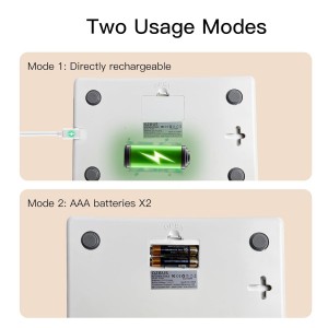 AZEUS Food Scale with USB Rechargeable, Digital Kitchen Scale with 6 Units, High Precision to 0.04 oz /11lbs Capacity, Weight Range from 3g-5000g (White)