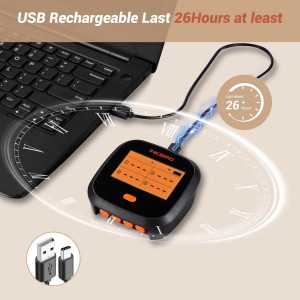 INKBIRD WiFi Meat Thermometer IBBQ-4T, Wireless WiFi BBQ Thermometer for Smoker, Oven | APP Calibration Temp Graph | Mobile Notification Timer Alarm | Rechargeable Digital Grill Thermometer, 4 Probes