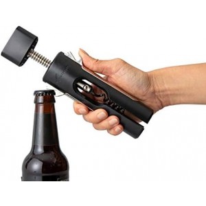 Rabbit Wing Corkscrew, Non-Stick Spiral, Black