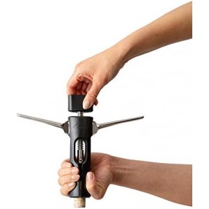 Rabbit Wing Corkscrew, Non-Stick Spiral, Black