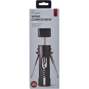 Rabbit Wing Corkscrew, Non-Stick Spiral, Black