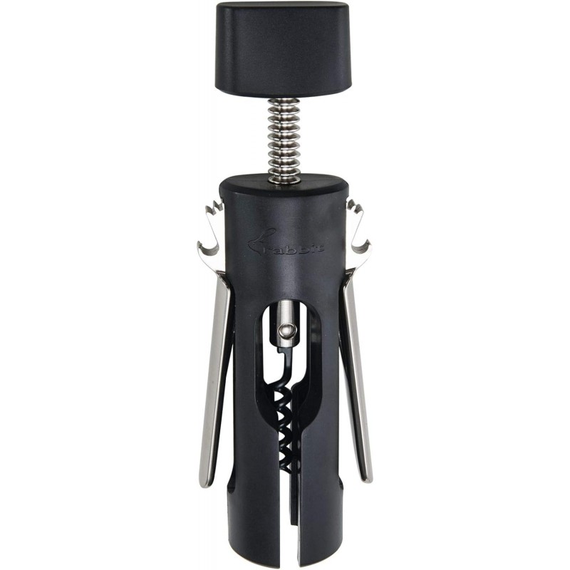 Rabbit Wing Corkscrew, Non-Stick Spiral, Black