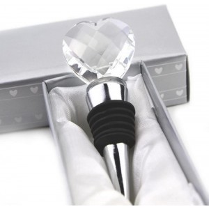 Decorative Crystal Wine and Beverage Bottle Stopper for Wine,Made of Zinc Alloy and Glass,Reusable Plug with Gift Box (1pcs Crystal)