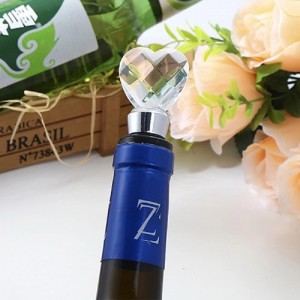 Decorative Crystal Wine and Beverage Bottle Stopper for Wine,Made of Zinc Alloy and Glass,Reusable Plug with Gift Box (1pcs Crystal)