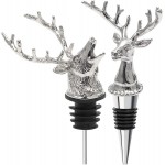 Coitak Deer Head Wine Pourer Spout, Wine Bottle Stopper for Home and bar, Animal Wine Pourer and Stopper With Silicone Rubber Fitting