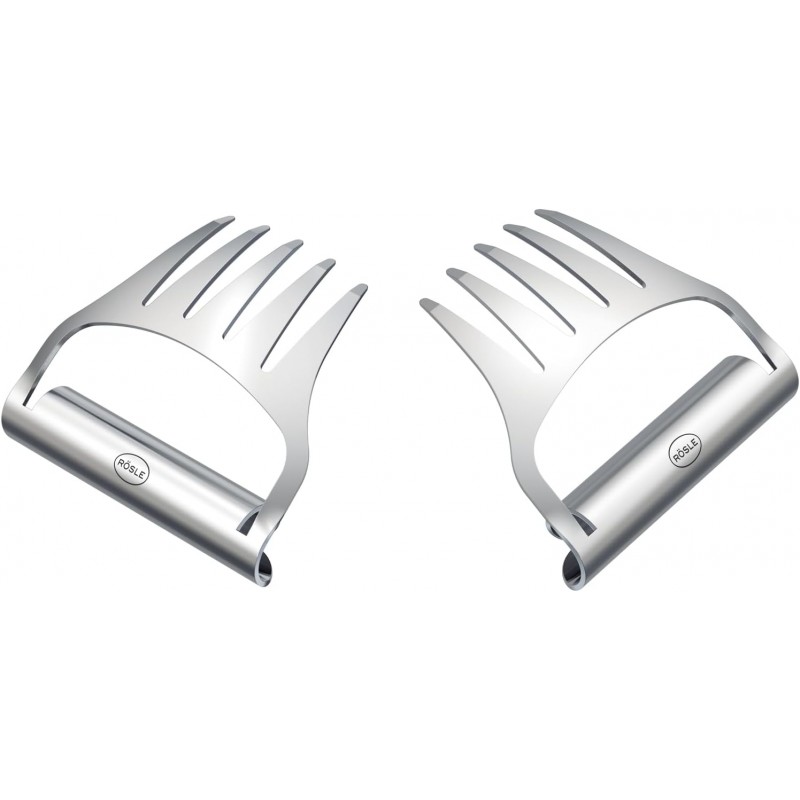 RÖSLE Pull Pork Forks for Carving Cooked Meat, 18/10 Stainless Steel, Dishwasher Safe