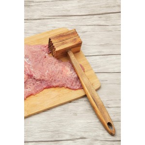 Ironwood Gourmet Acacia Wood Meat Tenderizer, 11.5-inches, Brown
