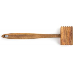 Ironwood Gourmet Acacia Wood Meat Tenderizer, 11.5-inches, Brown
