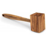 Ironwood Gourmet Acacia Wood Meat Tenderizer, 11.5-inches, Brown