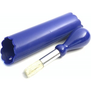 All-in-one Premium Ceramic Garlic Grater Plate 4-Piece Set - Blue Cross Glazed Design and Style - For Garlic, Ginger, Chocolate, and more! - Comes with 5.25