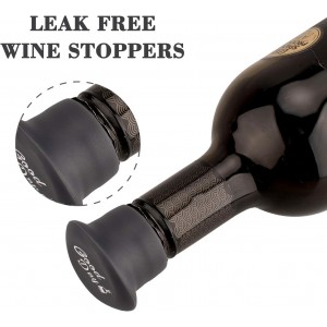 Whaline 8 Pack Funny Silicone Wine Stoppers, Reusable Wines Accessories and Wine Gifts with a Funny Saying for Wines Beer Bottles