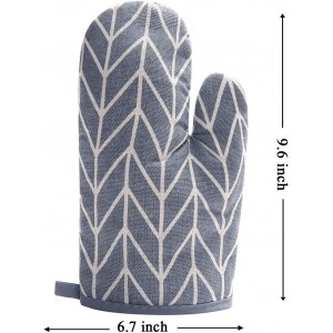 WinChange Oven Mitts and Potholders BBQ Gloves-Oven Mitts and Pot Holders Sets with Recycled Cotton Infill Silicone Non-Slip Cooking Gloves for Cooking Baking Grilling (4-Piece Set,Grey)