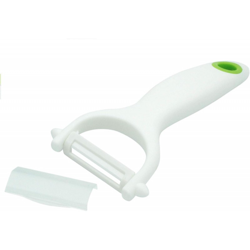 Ceramic Y Peeler - Great for Vegetables, Fruit, and Potatoes, Blade Protector Included, Dishwasher Safe | by Lynn & Riley