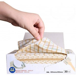 Cleaning Towels Disposable Dish Cloths Nonstick Fiber Reusable Handy Wipes House Kitchen Cleaning Cloth Wiping Rags Placemats Absorbent Dry Quickly, A Box of 30 Pcs