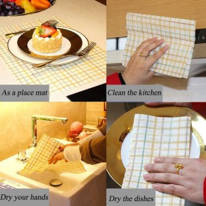 Cleaning Towels Disposable Dish Cloths Nonstick Fiber Reusable Handy Wipes House Kitchen Cleaning Cloth Wiping Rags Placemats Absorbent Dry Quickly, A Box of 30 Pcs
